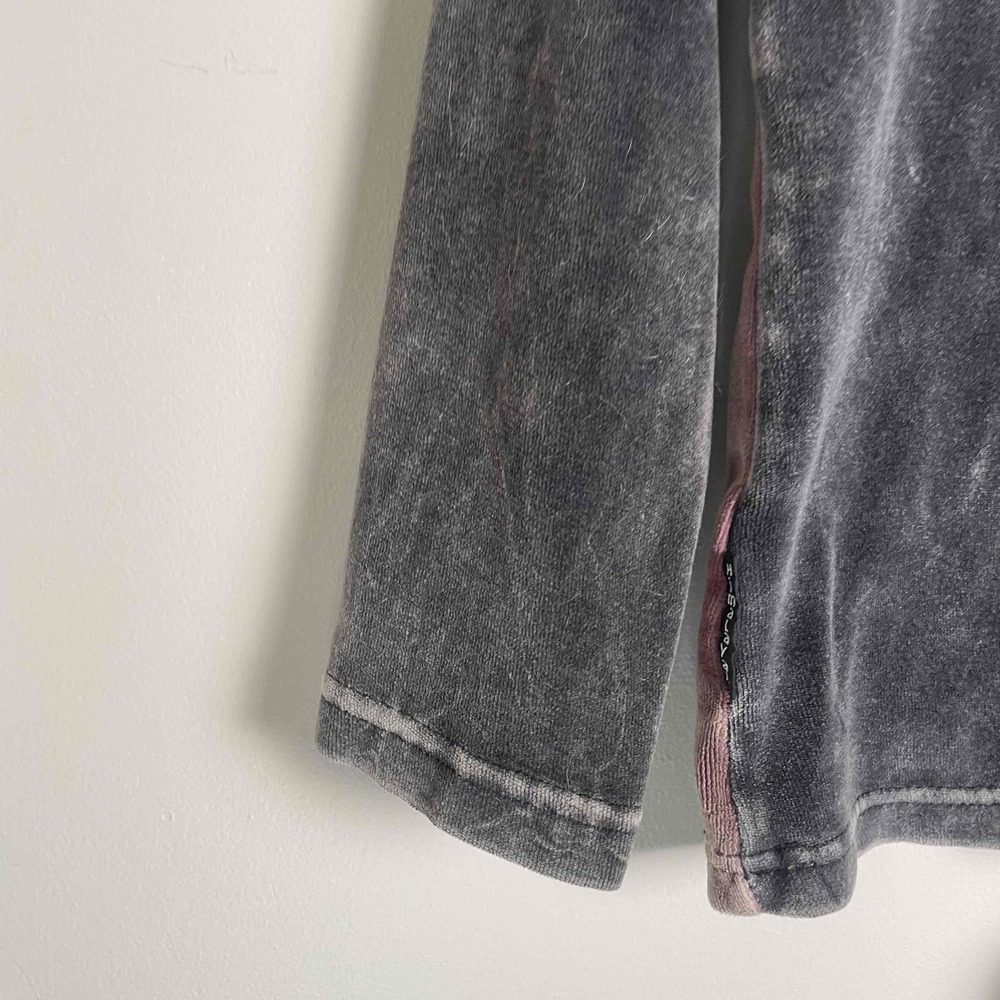 Himalayan Handmade Womens Velour Grandma Core Patchwork Floral Hooded Jacket M - Picture 7 of 10